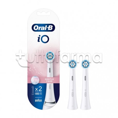 Oral-B Testine di Ricambio IO Gentle Care per Spazzolino Elettrico IO Bianco 2 Pezzi