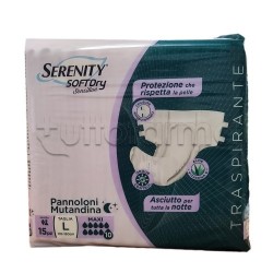 Serenity Soft Dry  Pannolone Mutandina Maxi Taglia L 15 Pezzi