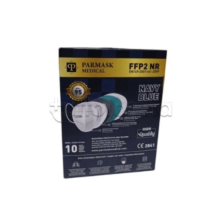Mascherina Respiratoria Filtrante FFP2 Parmask Blu Navy Certificata CE 1 Pezzo- 80 Centesimi a Mascherina