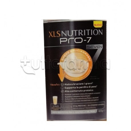 XLS Nutrition Pro 7 Sostituto Pasto Shake Bruciagrassi Gusto Vaniglia e Agrumi 400g