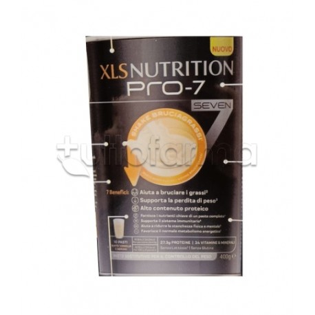 XLS Nutrition Pro 7 Sostituto Pasto Shake Bruciagrassi Gusto Vaniglia e Agrumi 400g
