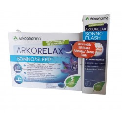 Arkorelax Sonno/Sleep e Sonno Flash Integratore per Sonno 30 Compresse + Spray 20ml