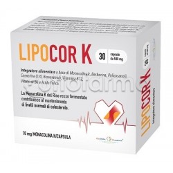 Lipocor K Integratore per Colesterolo 30 Capsule Lipocor K Integratore per Colesterolo 30 Capsule