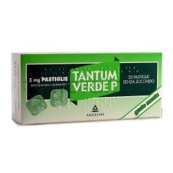 Tantum Verde P 20 Pastiglie 3 mg Menta per Mal di Gola