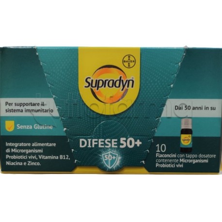 Supradyn Difese 50+ per Sistema Immunitario degli Over 50 10 Flaconcini Supradyn Difese 50+ per Sistema Immunitario degli Over 50 10 Flaconcini