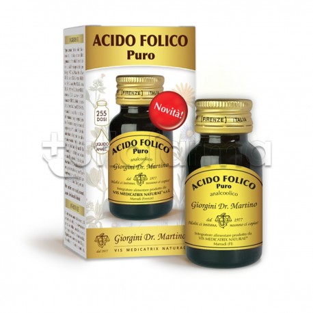 Dr Giorgini Acido Folico Puro Liquido Integratore per Sistema Immunitario 30ml