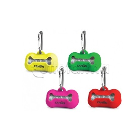 Dispenser silicone porta sacchetti per raccolta deiezioni cane 1 pezzo con 20 sacchetti