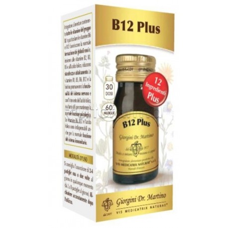 Dr Giorgini B12 Plus Integratore Vitamine B 60 Pastiglie