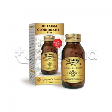 Dr Giorgini Betaina Cloridrato-T Plus Integratore per Digestione 180 Pastiglie