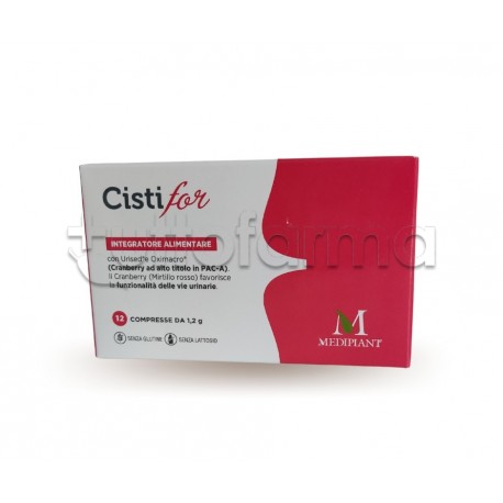 Mediplant Cistifor Integratore per Cistite 12 Compresse