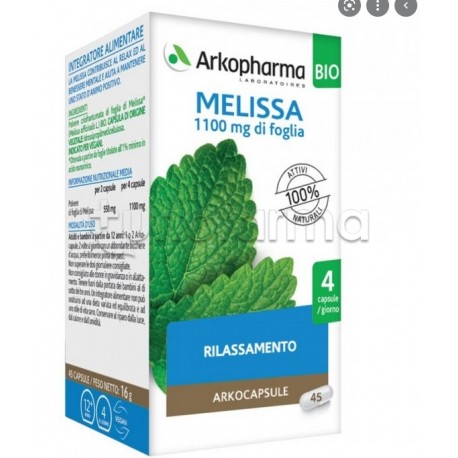 Arkocapsule Melissa Bio Integratore per lo Stress 45 Capsule