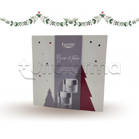Eucerin Cofanetto Natale Antiage Hyaluron-Filler + 3X Effect Crema Giorno 50ml + Crema Notte 50ml