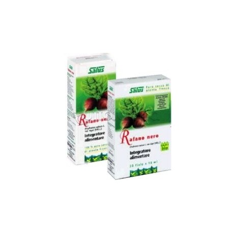 Flacone con Salus Rafano Nero Succo Integratore per Benessere Intestino 200ml Flacone con Salus Rafano Nero Succo Integratore per Benessere Intestino 200ml