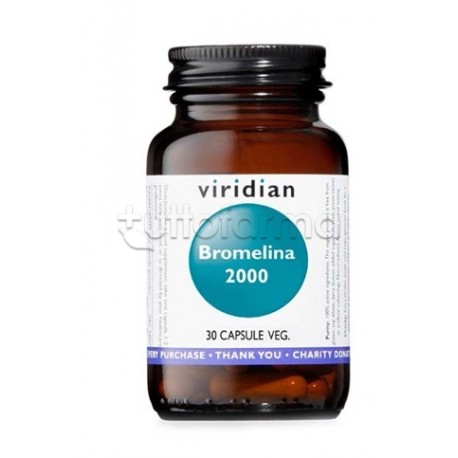 Viridian Bromelina 2000 per Digestione e Drenaggio 30 Capsule Vegetali Viridian Bromelina 2000 per Digestione e Drenaggio 30 Capsule Vegetali
