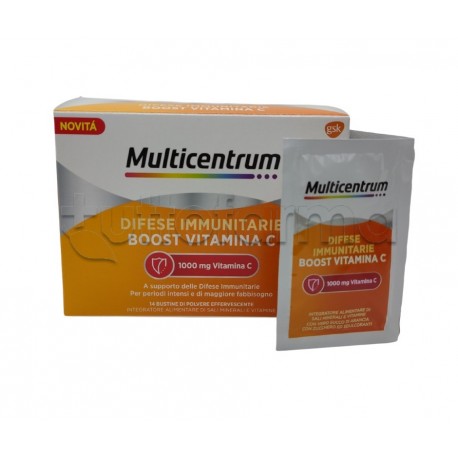 Multicentrum Difese Immunitarie Integratore di Vitamina C 14 Bustine