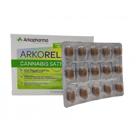 Arkopharma Arkorelax Cannabis Sativa Integratore Rilassante 30 Compresse