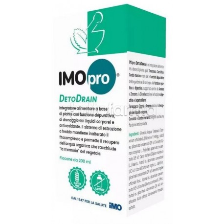 IMOpro Detodrain Integratore per Drenaggio Corporeo 200ml IMOpro Detodrain Integratore per Drenaggio Corporeo 200ml