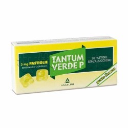 Tantum Verde P 20 Pastiglie 3 mg Limone per Mal di Gola