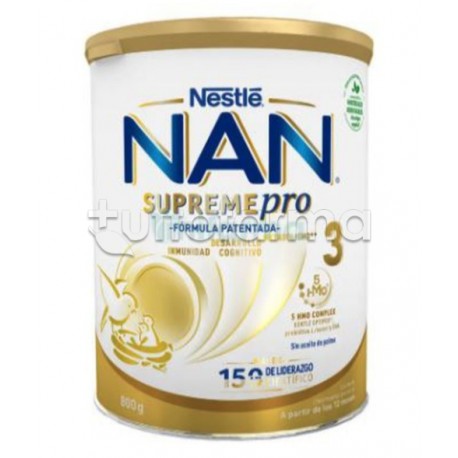 Nestlé NAN Supreme Pro 3 Latte di Crescita per Bambini da 12 Mesi 800g Polvere