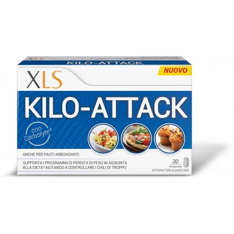 Xls Kilo Attack Integratore per Perdita Peso 30 Compresse Xls Kilo Attack Integratore per Perdita Peso 30 Compresse