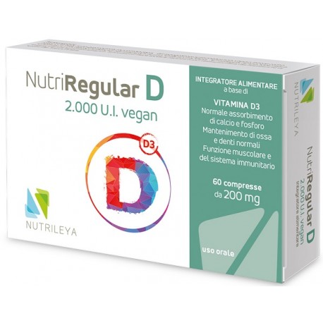 Nutriregular D 2000 UI Veg Integratore di Vitamina D 60 Compresse Singole Nutriregular D 2000 UI Veg Integratore di Vitamina D 60 Compresse Singole
