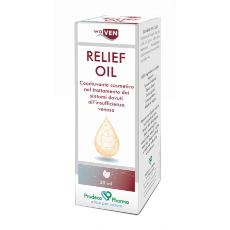 Scatola Waven Relief Oil Olio per Circolazione e Insufficienza Venosa 30ml Scatola Waven Relief Oil Olio per Circolazione e Insufficienza Venosa 30ml