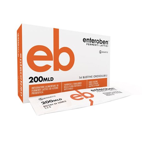 Enteroben Integratore con Fermenti Lattici 200 Miliardi 14 Bustine Orosolubili