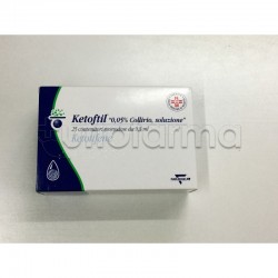 Ketoftil Collirio Monodose 25 Fiale 0,5 ml 0,05% per Occhi Allergici