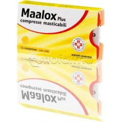Maalox Plus 12 Compresse Masticabili per Acidità e Bruciore di Stomaco