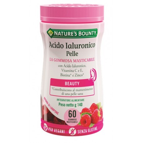 Nature's Bounty Acido Ialuronico Pelle Integratore per la Pelle 60 Gommose Masticabili Nature's Bounty Acido Ialuronico Pelle Integratore per la Pelle 60 Gommose Masticabili