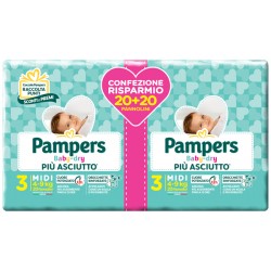 Pampers Baby DryDuo Midi Pannolini 40 Pezzi