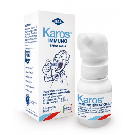 Karos Immuno Spray Gola Integratore per le Vie Aeree 20ml Karos Immuno Spray Gola Integratore per le Vie Aeree 20ml
