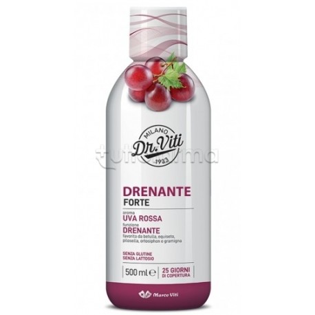 Marco Viti Drenante Forte Uva Rossa Integratore Drenante 500ml Marco Viti Drenante Forte Uva Rossa Integratore Drenante 500ml