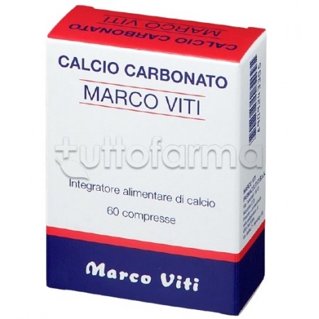 Marco Viti Calcio Carbonato Integratore Ricostituente 60 Compresse Marco Viti Calcio Carbonato Integratore Ricostituente 60 Compresse