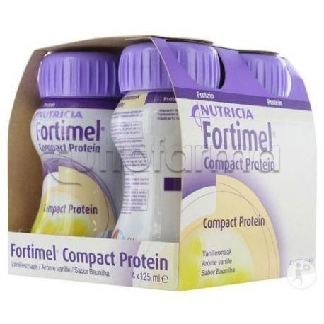 Fortimel Compact Protein Banana Integratore Ricostituente 4 X 125ml