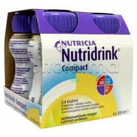 Nutridrink Compact Fibre Vaniglia Supplemento Nutrizionale 4x125ml Nutridrink Compact Fibre Vaniglia Supplemento Nutrizionale 4x125ml