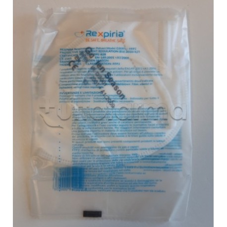 Mascherina Respiratoria Filtrante FFP2 Rexpiria Certificata CE 10 Mascherine