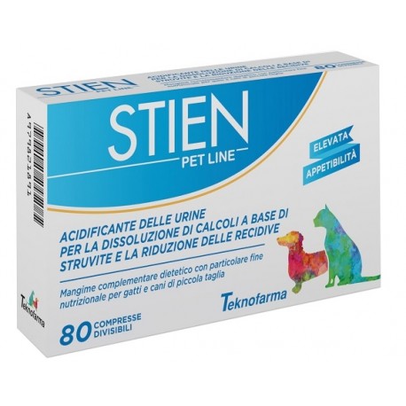 Stien Pet Line Gatti/Cani Piccola Taglia per Calcoli Urinari 80 Compresse