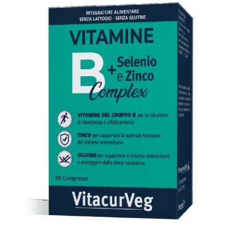 VIitacurveg Vitamina B Complex Integratore di Vitamina B 60 Compresse
