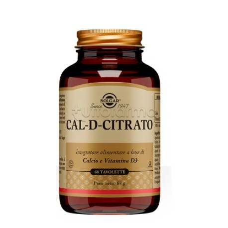 Solgar Cal D Citrato Integratore per Muscoli e Articolazioni 60 Tavolette Solgar Cal D Citrato Integratore per Muscoli e Articolazioni 60 Tavolette
