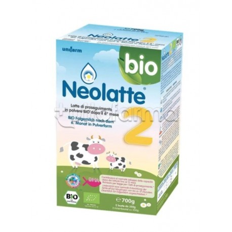 Neolatte 2 Bio Ara Latte di Proseguimento in Polvere dai 6 Mesi 2 Buste da 350g