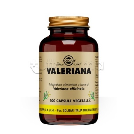 Solgar Valeriana Officinalis Integratore Rilassante Naturale 100 Capsule Vegetali Solgar Valeriana Officinalis Integratore Rilassante Naturale 100 Capsule Vegetali
