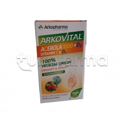 Arkovital Acerola 1000 + Vitamina D3 Integratore Multivitaminico 20 Compresse