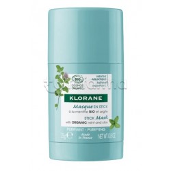 Klorane Maschera Viso Bio Menta e Argilla Stick 1 Pezzo