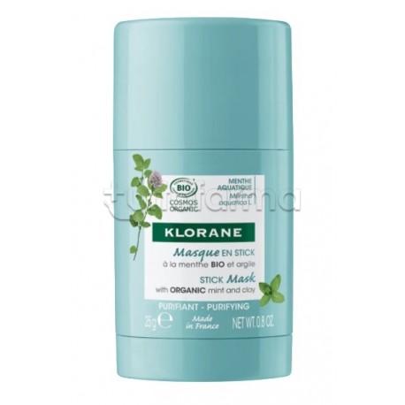 Klorane Maschera Viso Bio Menta e Argilla Stick 1 Pezzo Klorane Maschera Viso Bio Menta e Argilla Stick 1 Pezzo