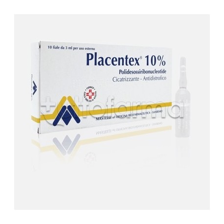 Placentex soluzione Cutanea Cicatrizzante 10 Fiale 3 ml
