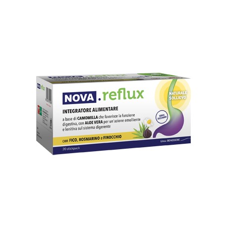 Nova Reflux Integratore per Disturbi Intestinali Gusto Liquirizia 20 Stickpack Nova Reflux Integratore per Disturbi Intestinali Gusto Liquirizia 20 Stickpack