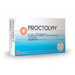 Proctolyn 10 Supposte 0,1 mg + 10 mg per Emorroidi e Ragadi Anali