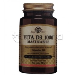Solgar Vita D3 1000 Masticabile Integratore Vitamina D 100 Tavolette Solgar Vita D3 1000 Masticabile Integratore Vitamina D 100 Tavolette