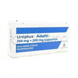 Uniplus Adulti 10 Supposte 250 mg + 350 mg